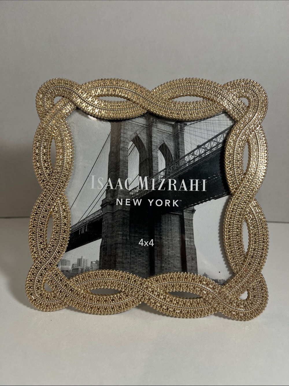Isaac Mizrahi Gold Braided Decorative Photo Frame